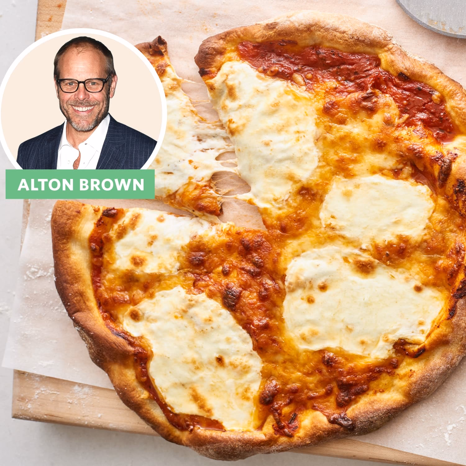 Does Alton Brown make pizza dough?