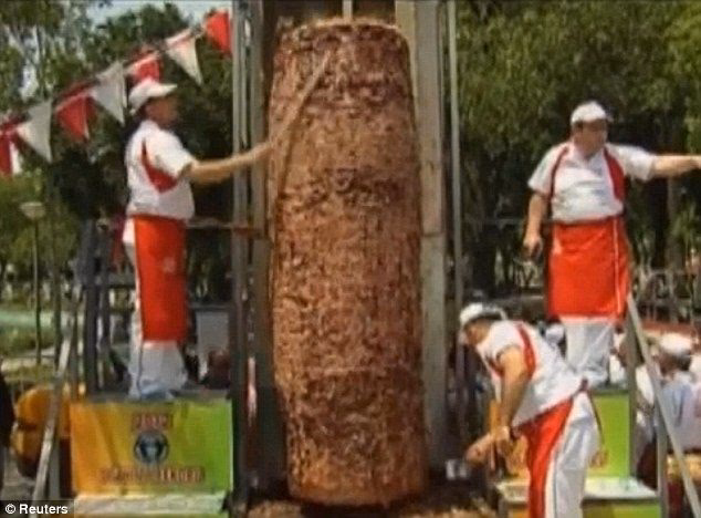 How big is the world's largest kebab?