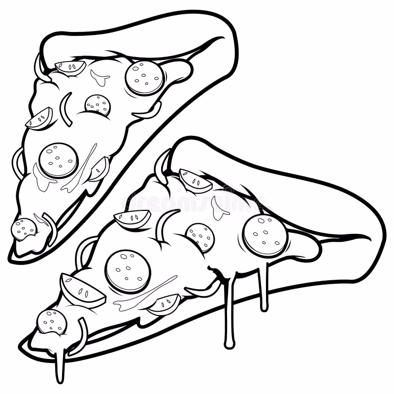 How many pizza black and white clipart are there?