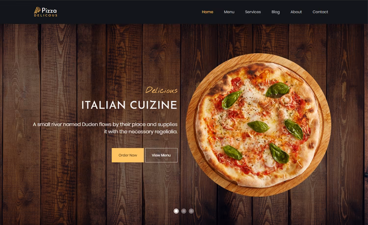 What is a free pizza website template?