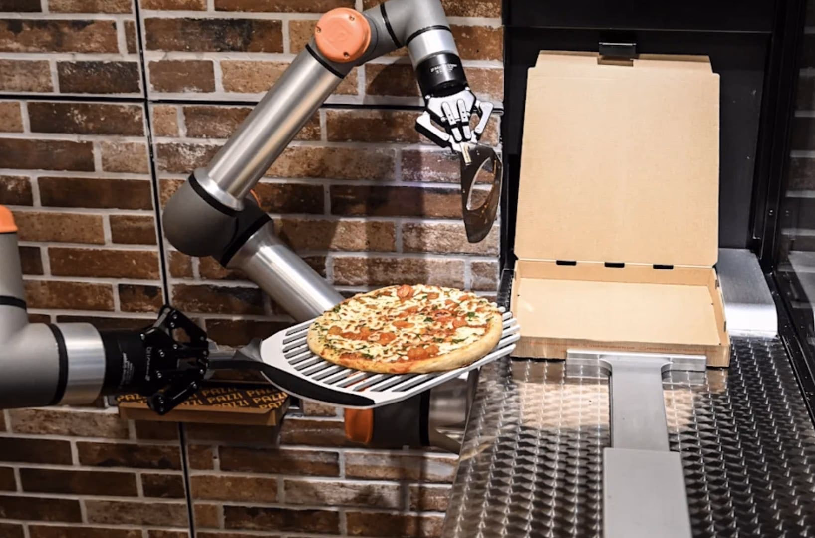 How many pizzas can a robot make in one hour?
