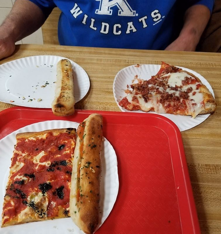 What options are available at Caruso's for food?