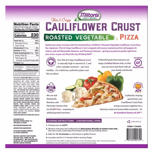 How long does Cauliflower Pizza take to cook?