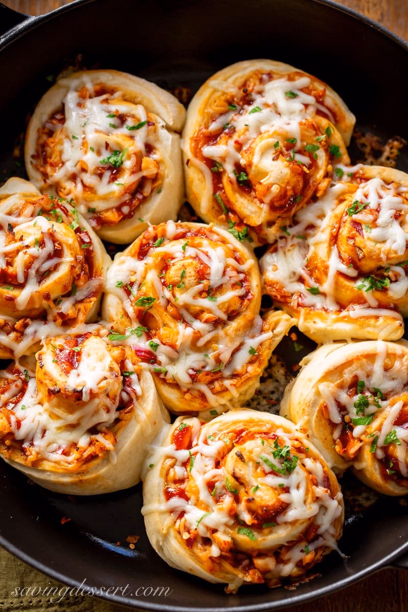 What are BBQ Chicken Pizza Rolls?