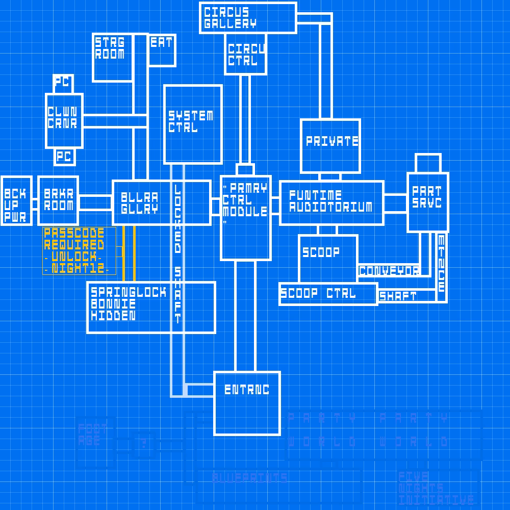 Is the original Circus Baby's Pizza world map still up?