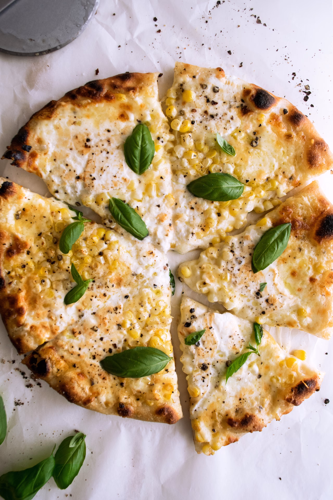 How long should you bake sweet corn pizza?