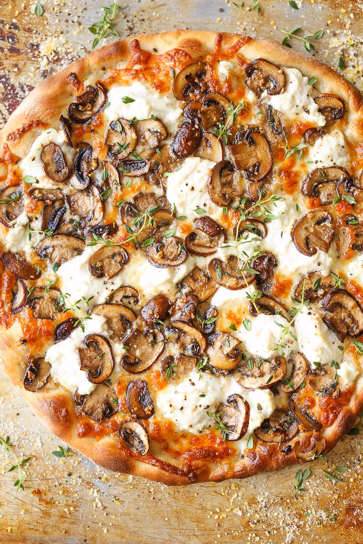 What is white mushroom pizza aka pizza without tomato sauce?