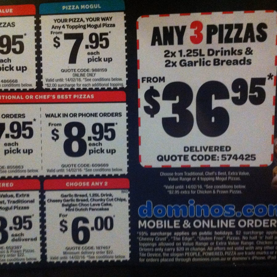 Does Domino's Australia offer free pizza?