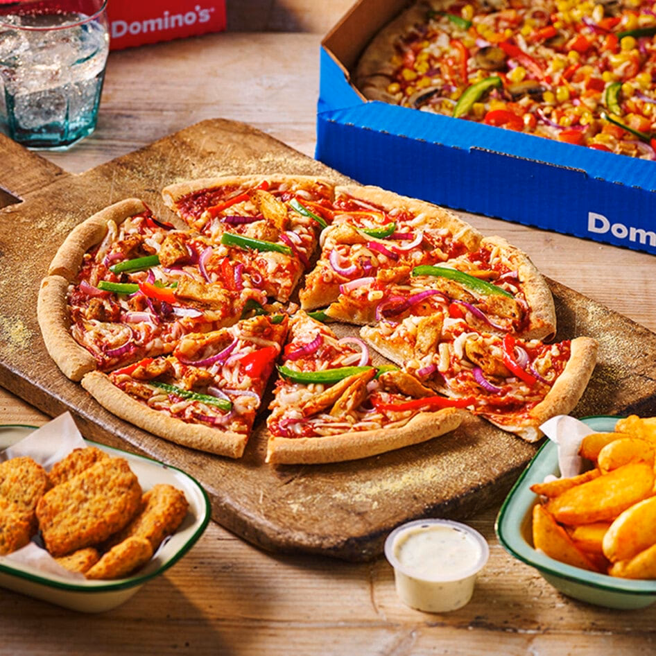 How do I order vegetarian food at Dominos?