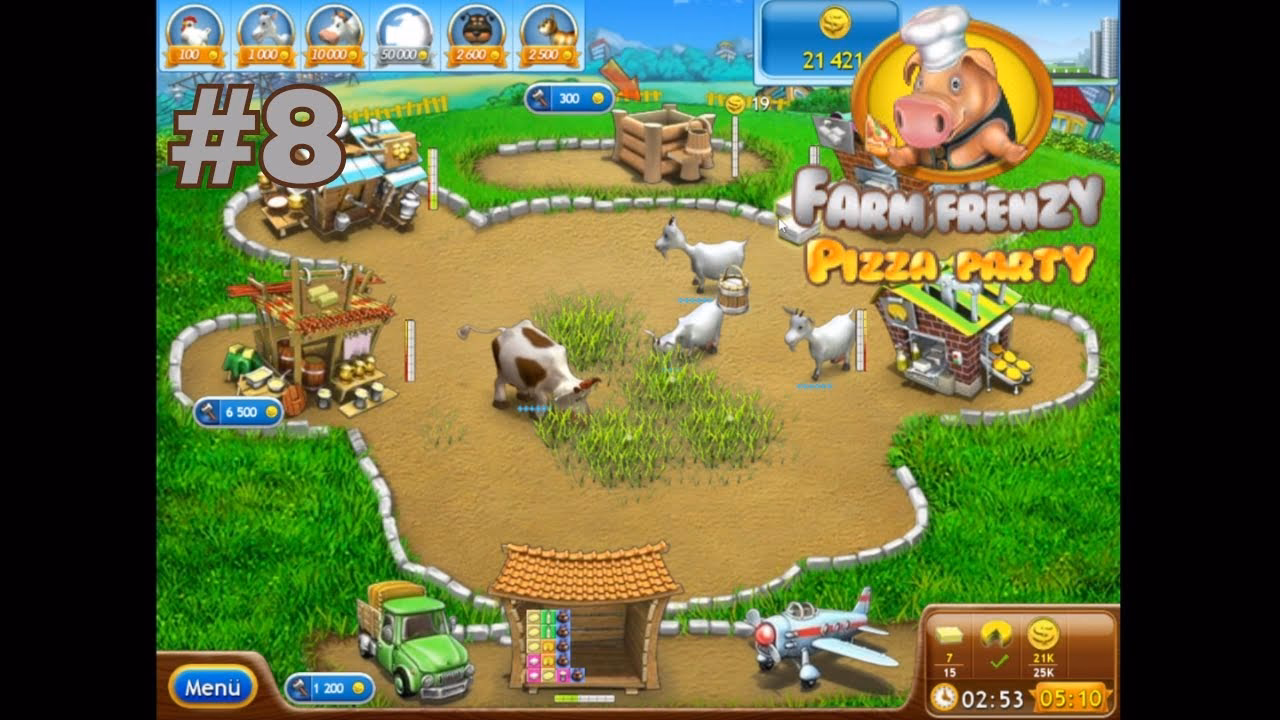 How do you play Farm Frenzy Pizza Party?