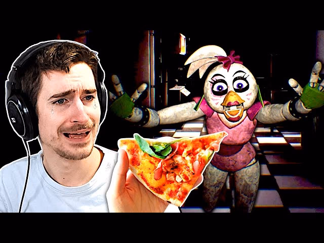 What does Chica look like in Freddy Fazbear's pizza theme song?