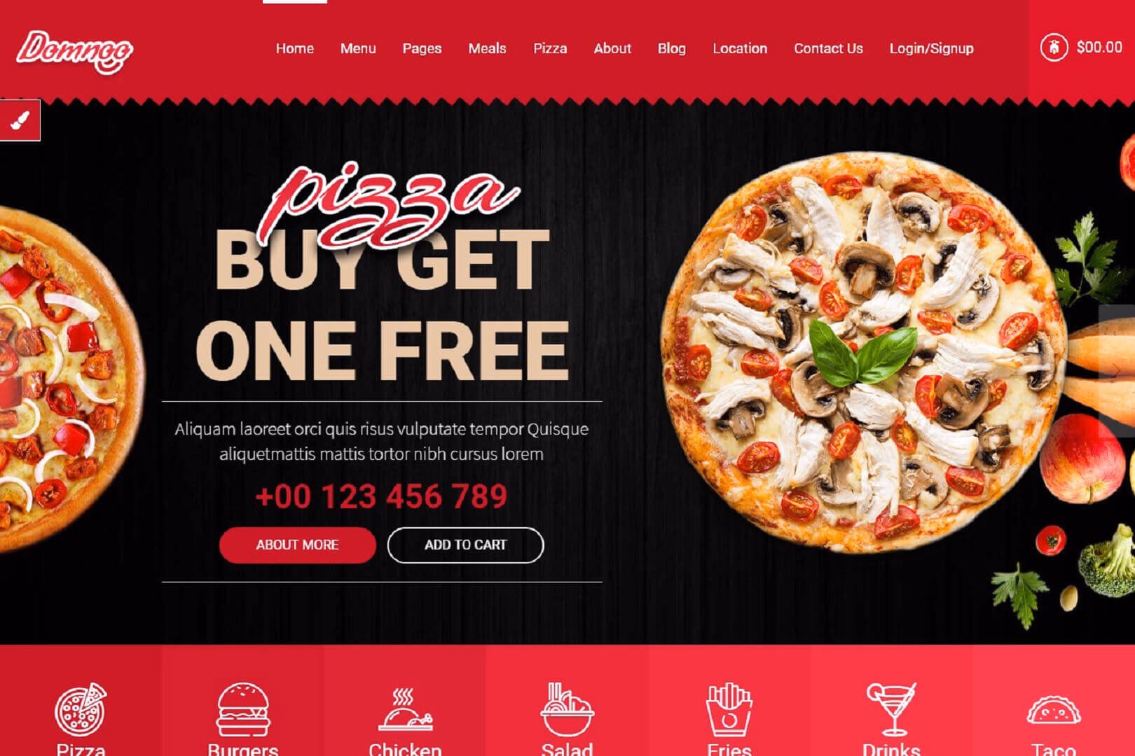What is a pizza delivery website template suitable for?