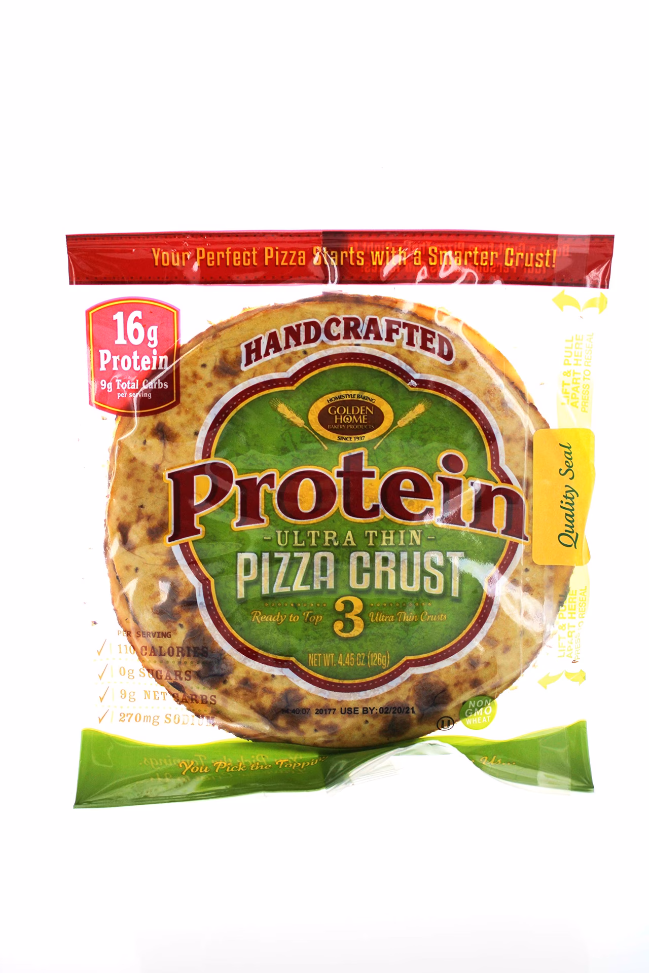 How long can a pizza crust be resealed?