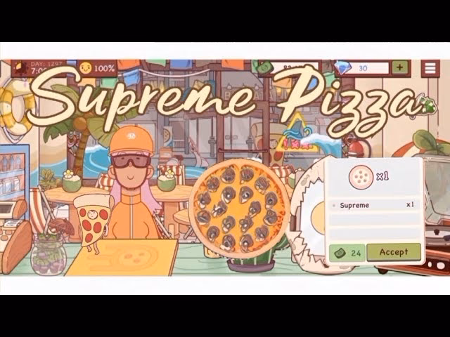 How many ingredients are in a supreme pizza?