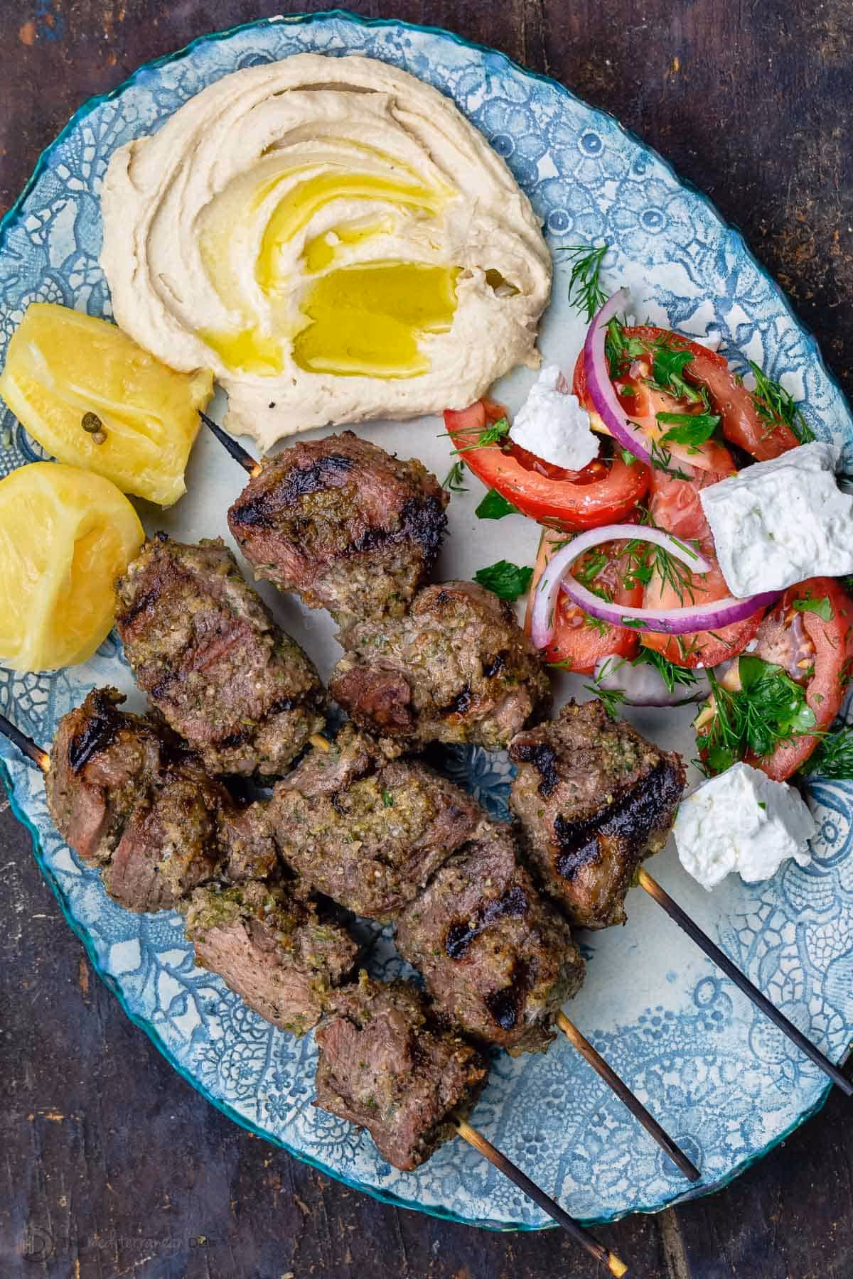 What are grilled lamb kabobs?