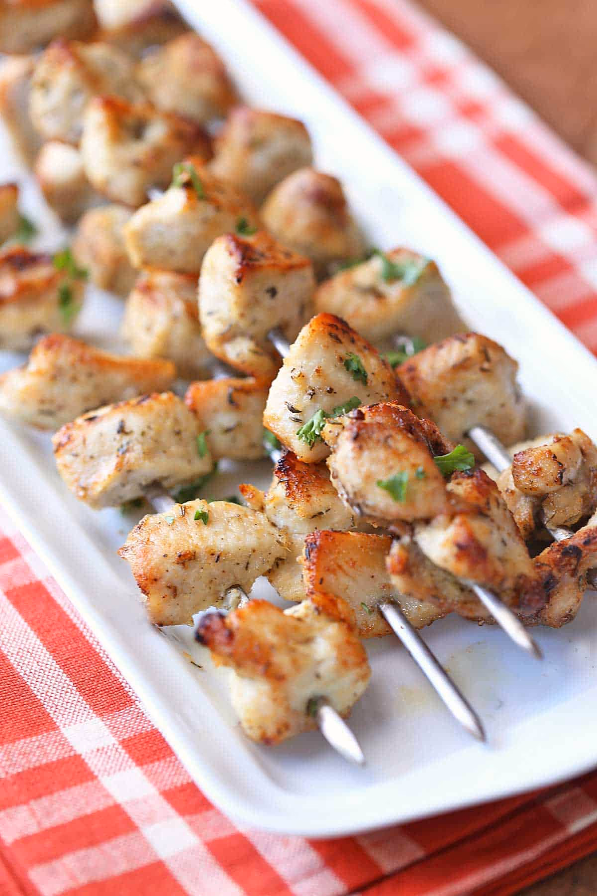 What temperature should kebabs be cooked at?