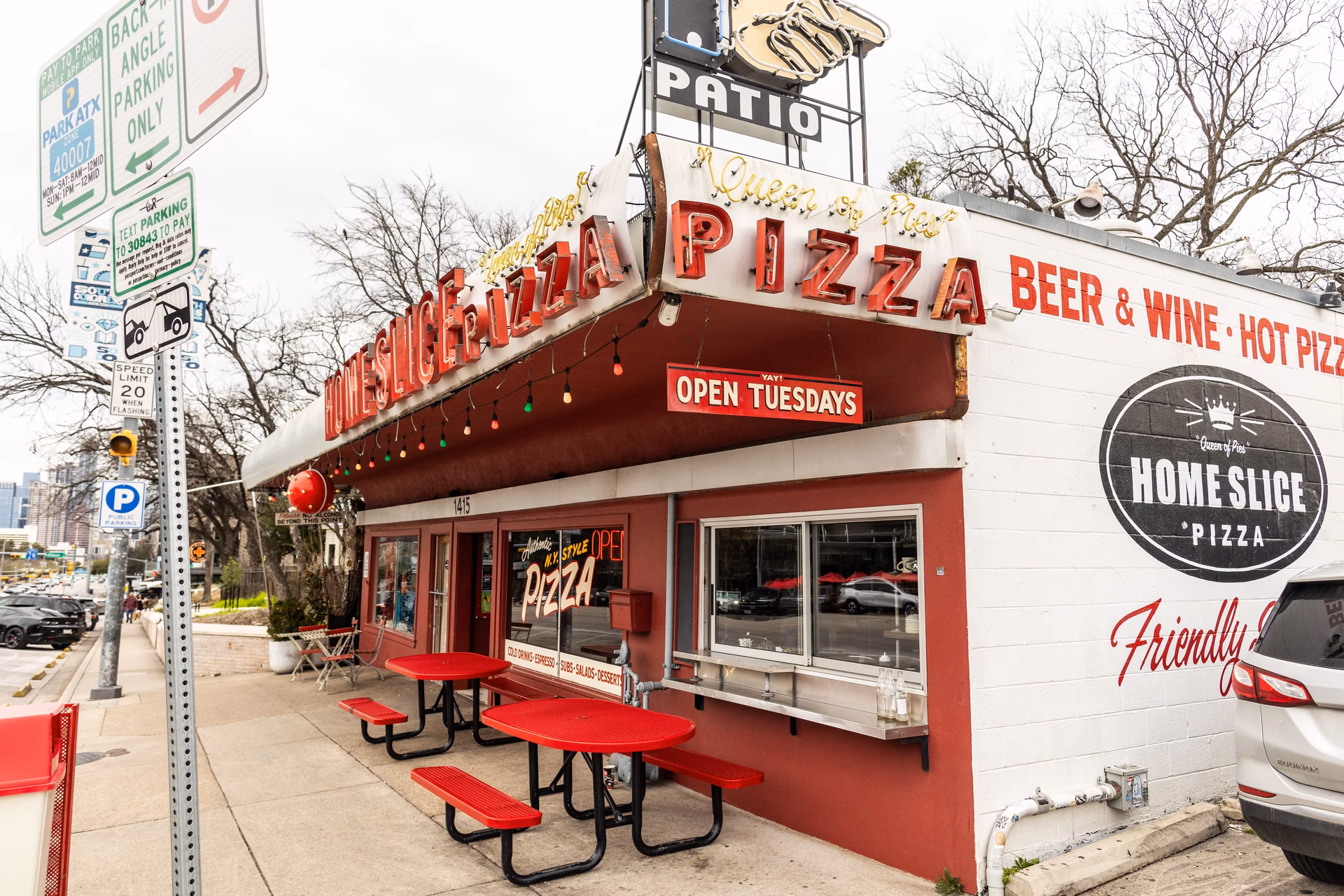 Does Home Slice have free parking?