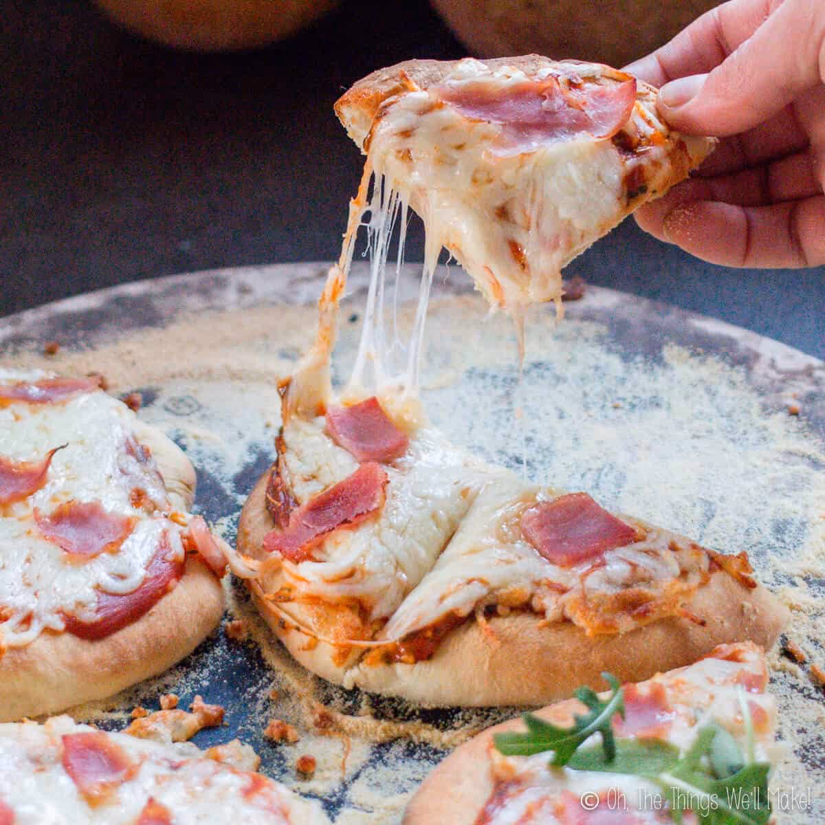 How do you make pizza dough with a stand mixer?