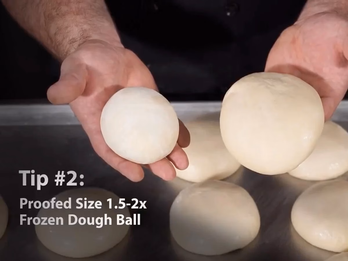 How do you proof frozen pizza dough?