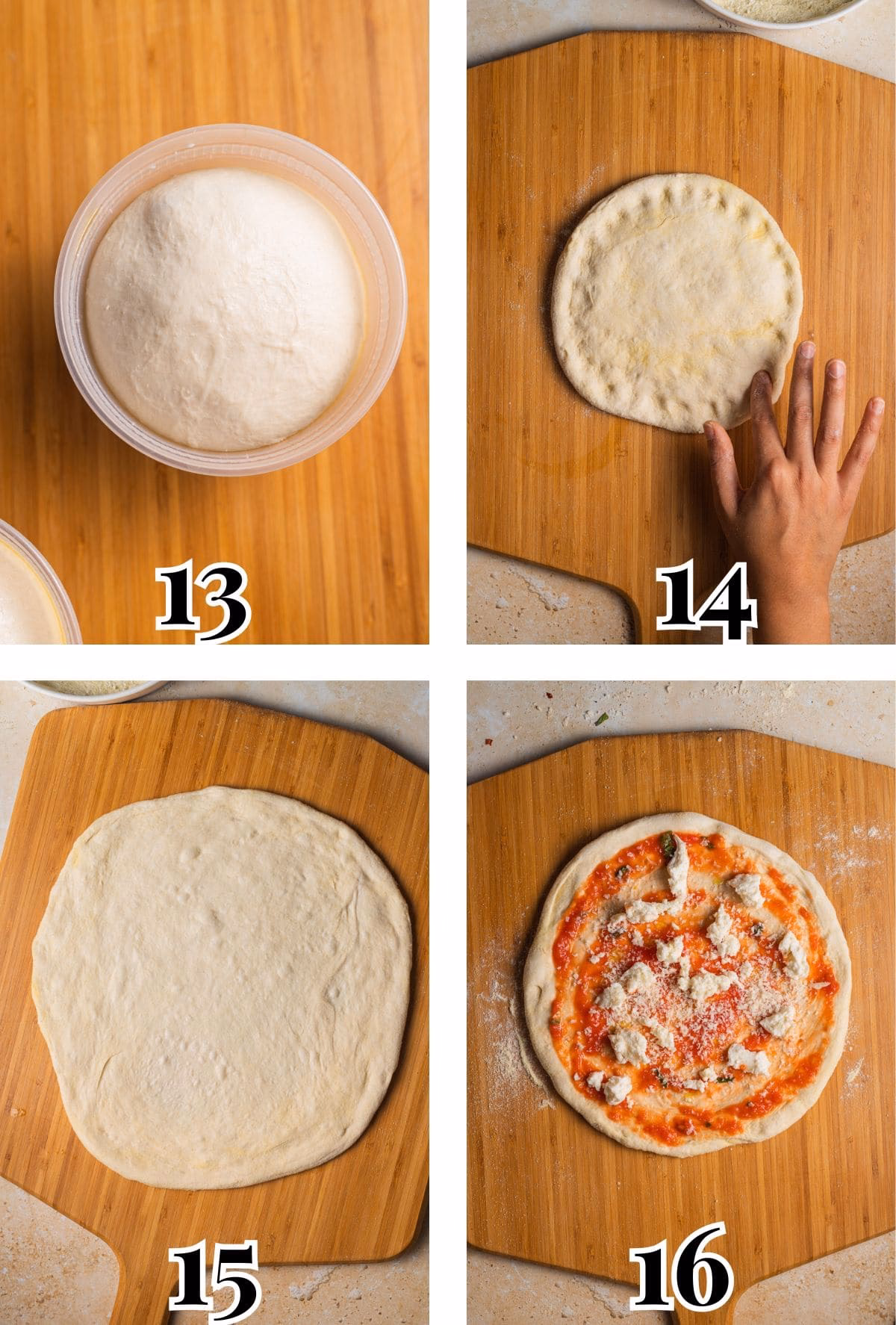 How do you stretch pizza dough?