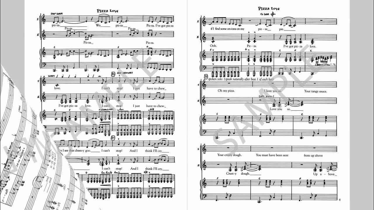 What does the chorus say about pizza?