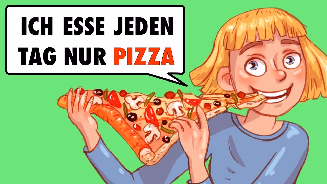 What does Ich mag pizza Essen mean?