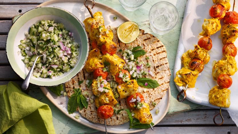 How do you eat chicken kebabs the day before?