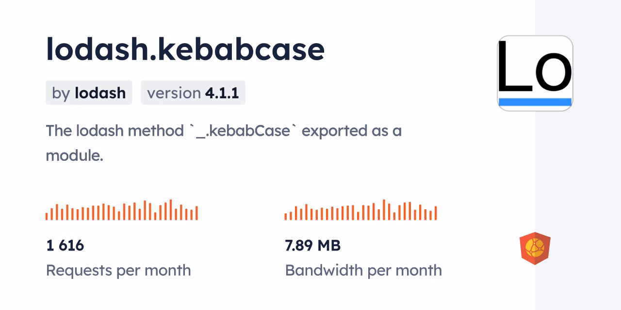 How does a kebab case work in Lodash?