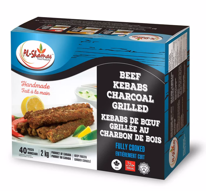 Who makes halal Kebabs & pizza toppings?