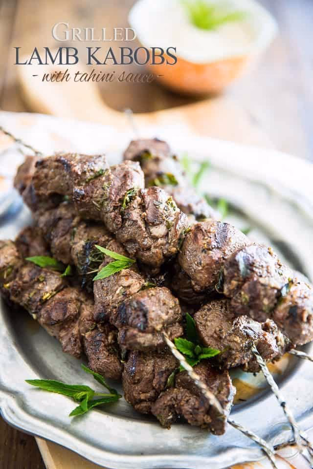 How do you cook lamb kebabs on a grill?