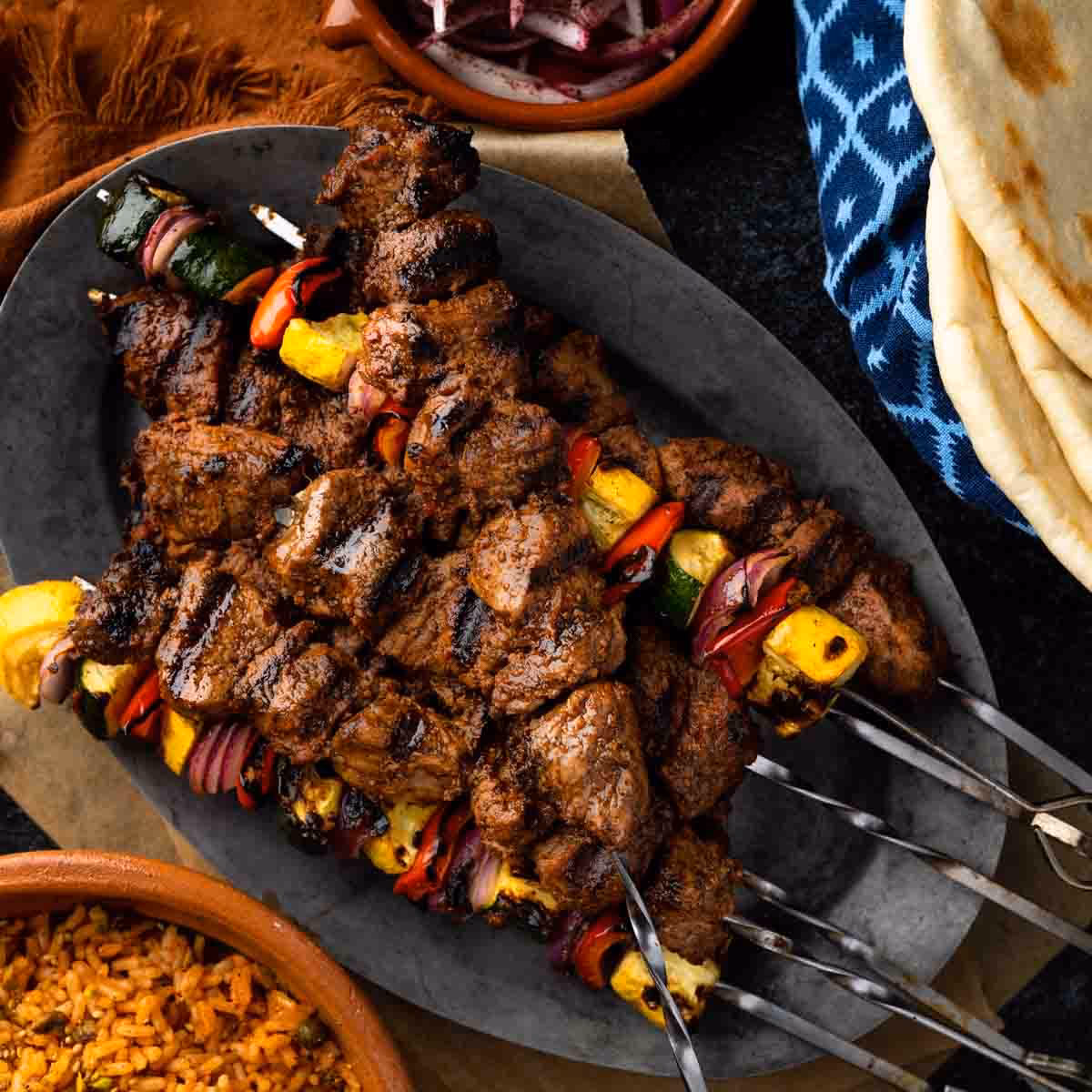 How do you cook shish kebabs?