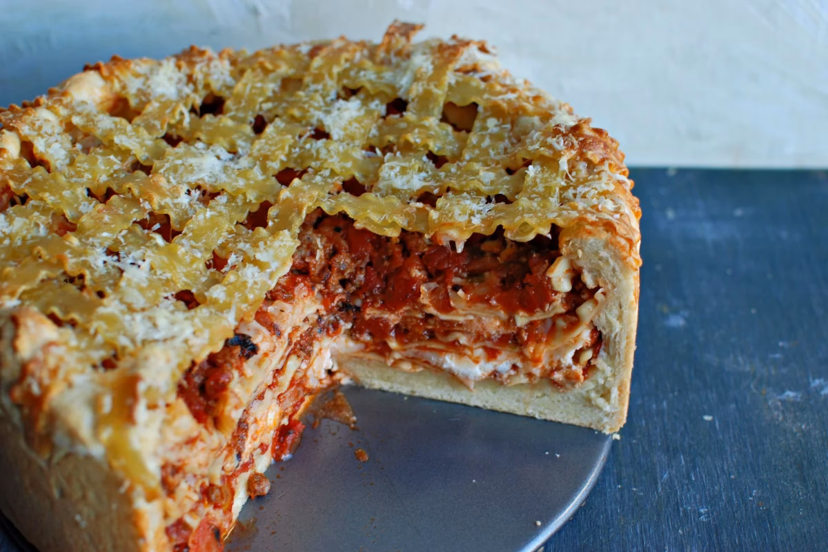 How do you make a deep dish lasagna?