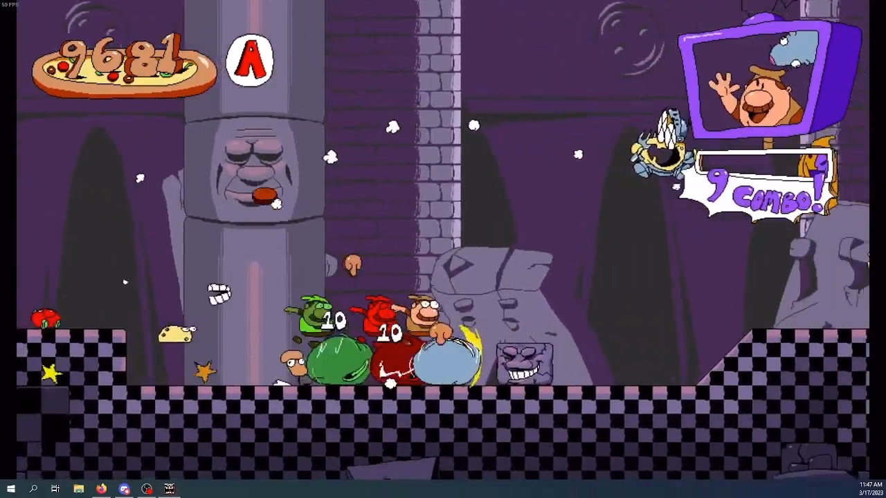 What does Gustavo wear in pizza tower?