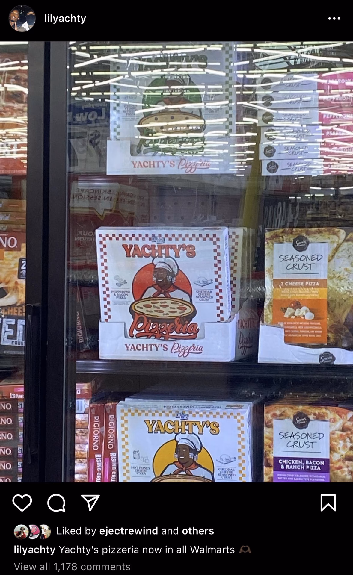 Can you buy Lil Yachty frozen pizza at Walmart?
