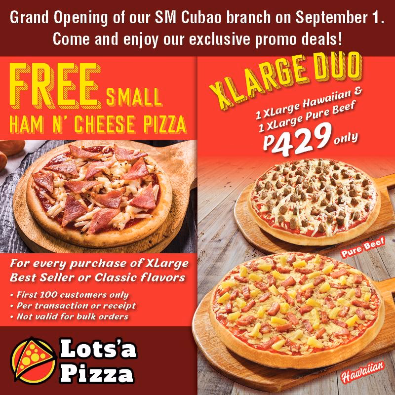 How many branches does lots' a pizza have?