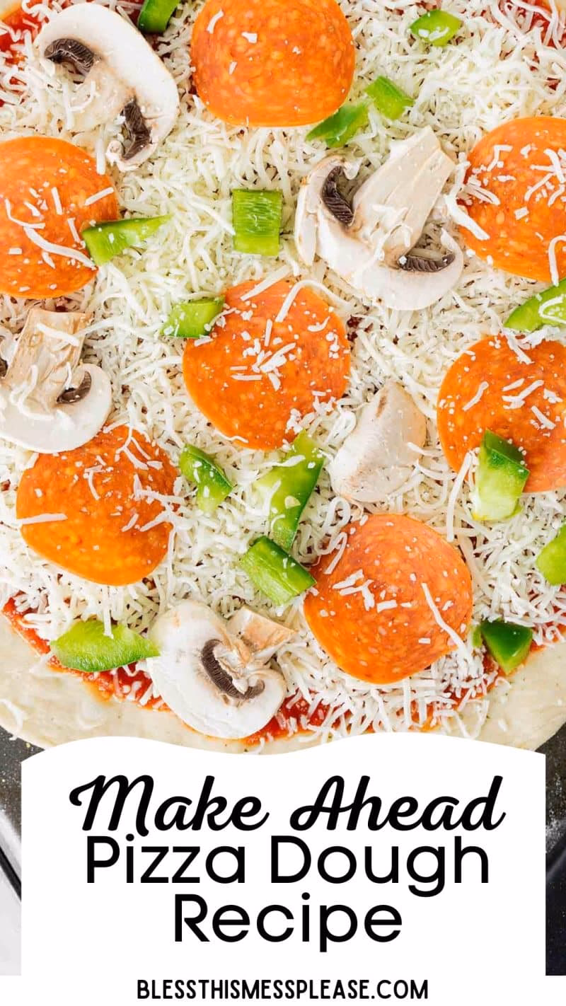 How do you make pizza dough the night before baking?