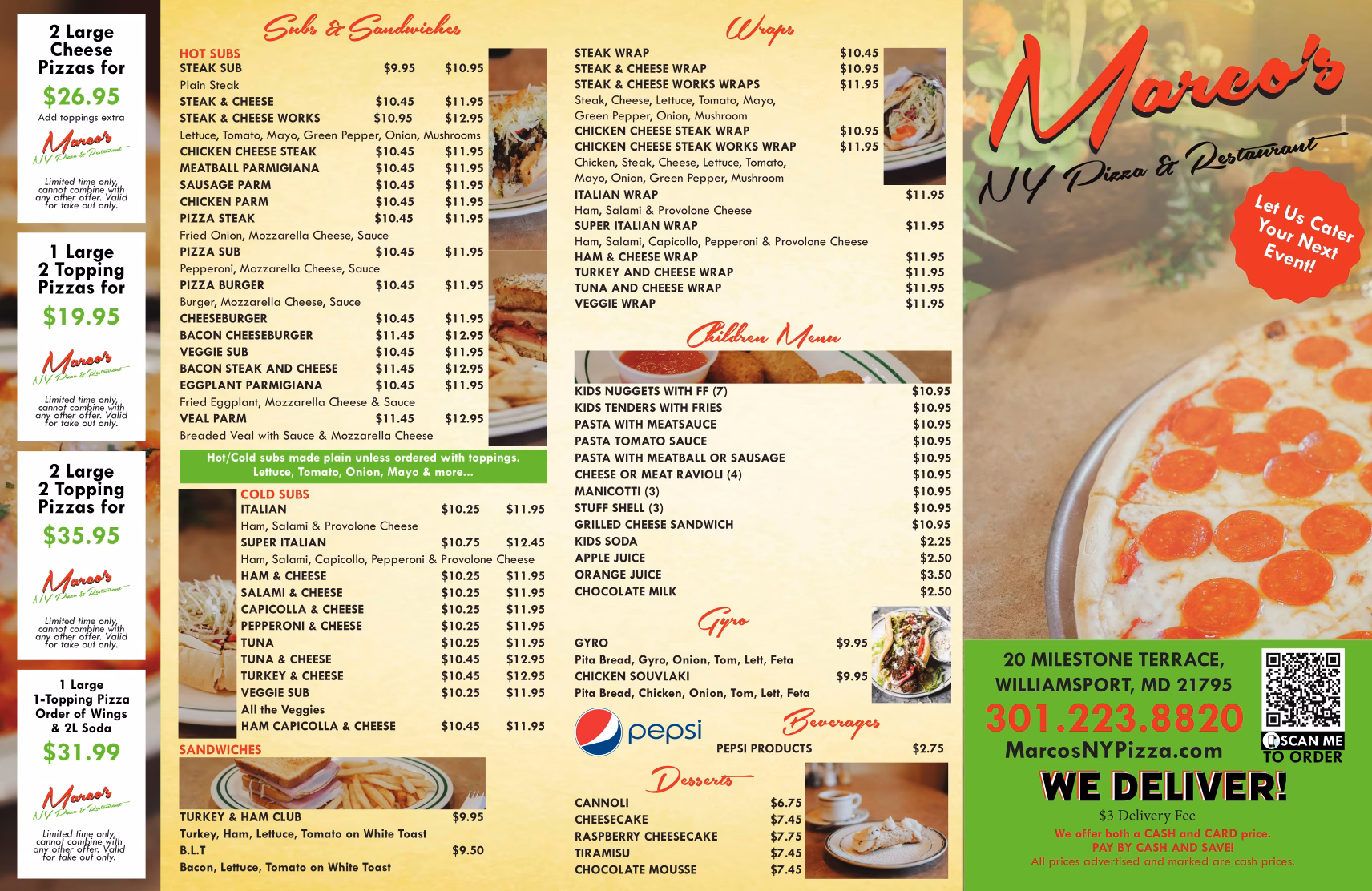 What to eat at Marco's pizza?