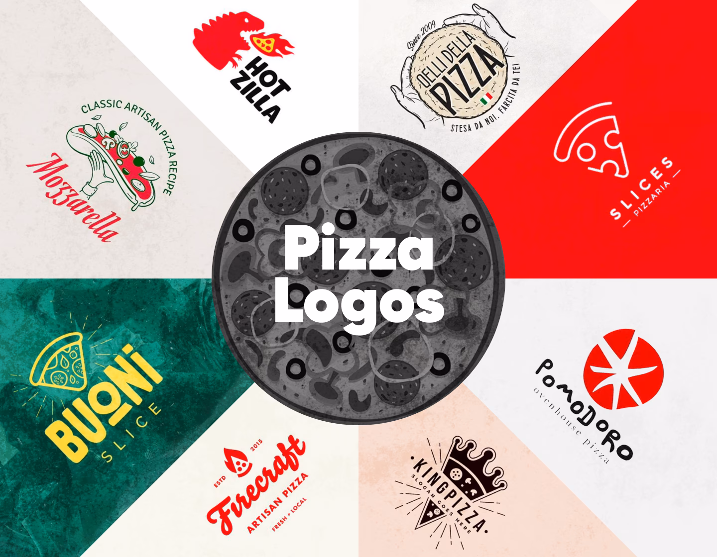How many modern pizza logo stock photos are available?