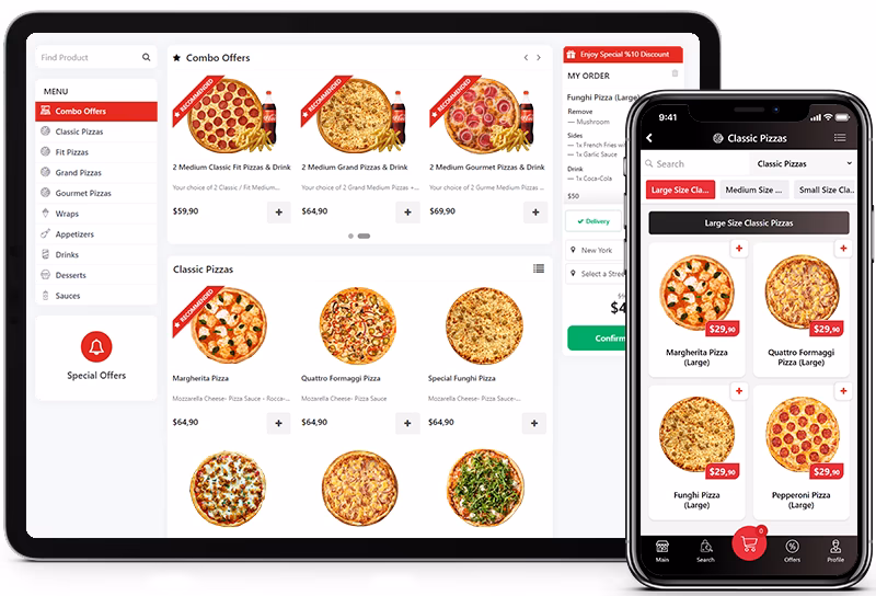 What is online pizza ordering system ASP NET Project?