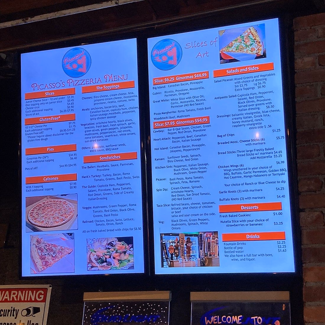 Does Picasso Bistro have a full menu?