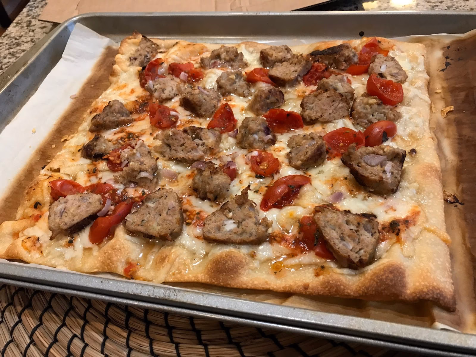 What are the ingredients in Pillsbury pizza crust mix?