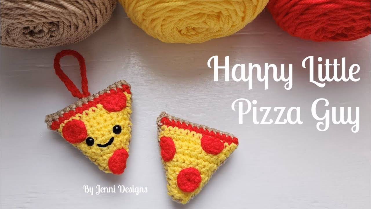 How do you crochet a pizza slice pattern?