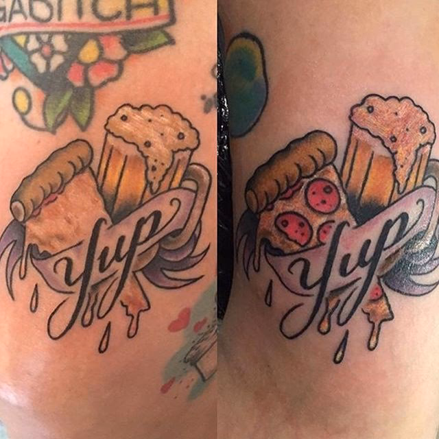 Can you get Garfield and Pizza in the same tattoo?