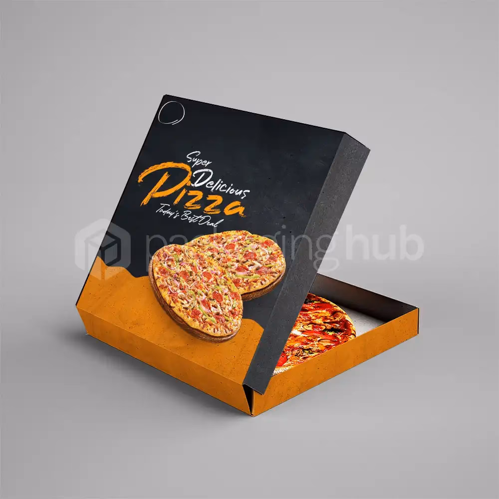 Does Vistaprint offer custom pizza boxes design templates?