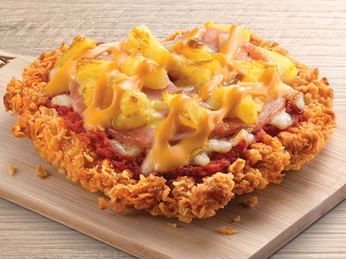 What is a Chizza topped with?