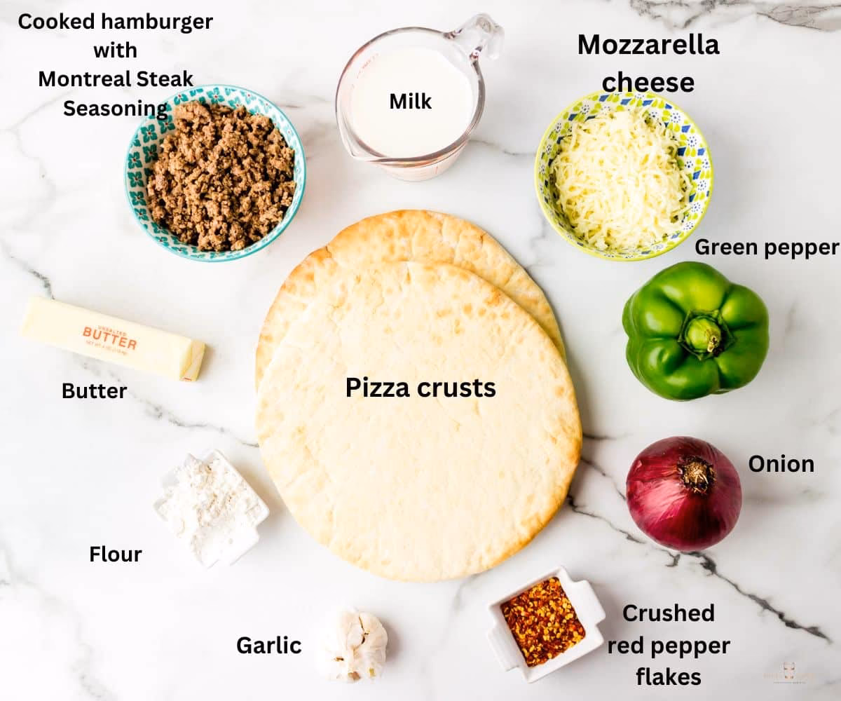 What are the components of a pizza?