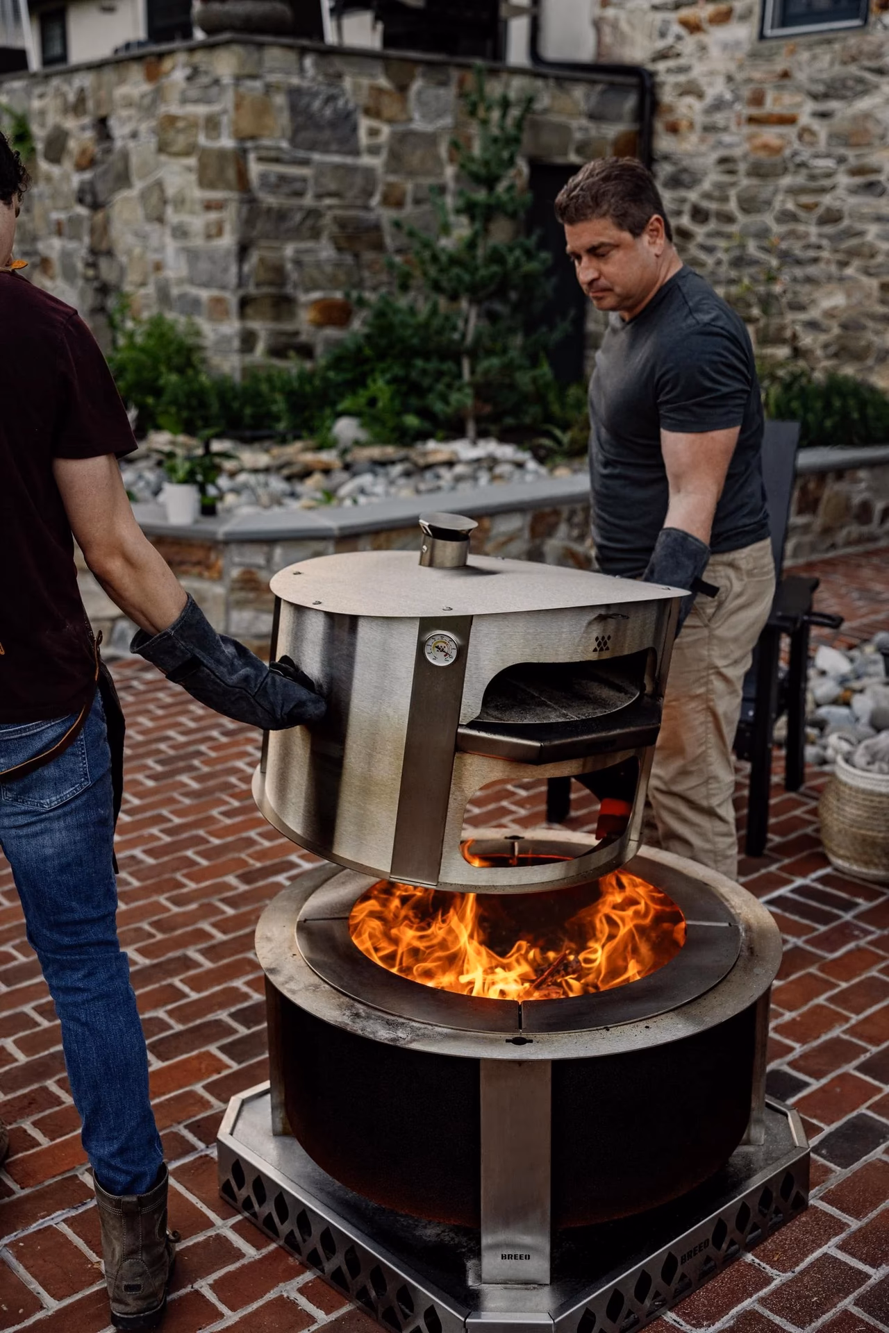 How to make Campfire pizza using a pizza stone?