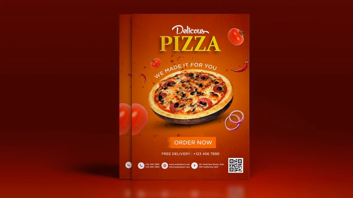 Where can I download a pizza parlor flyer template?