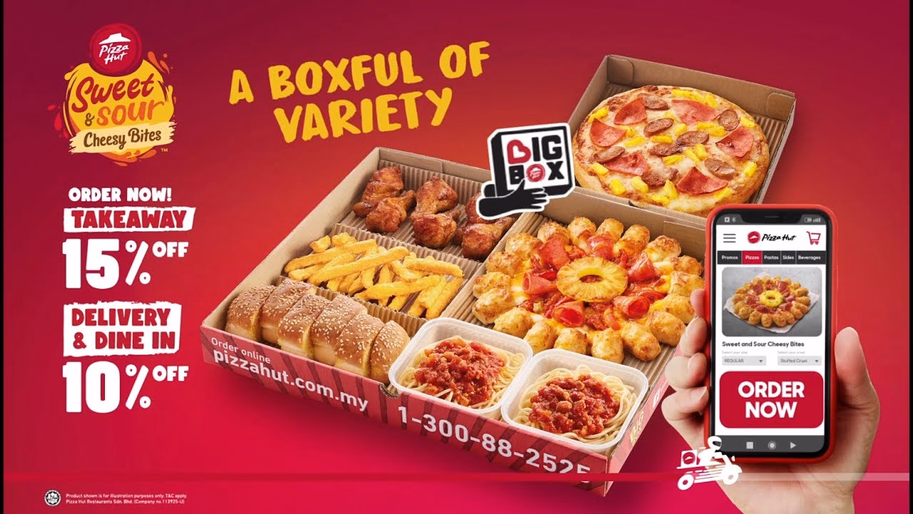 What is Pizza Hut's menu in Malaysia?