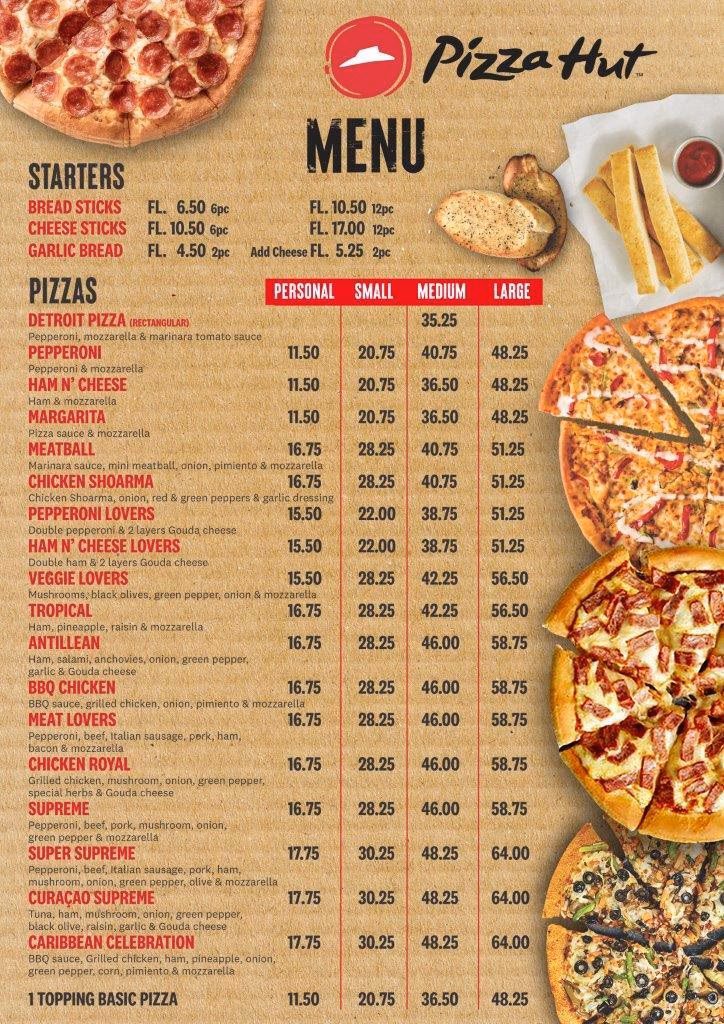What is included in the Pizza Hut Catering menu?